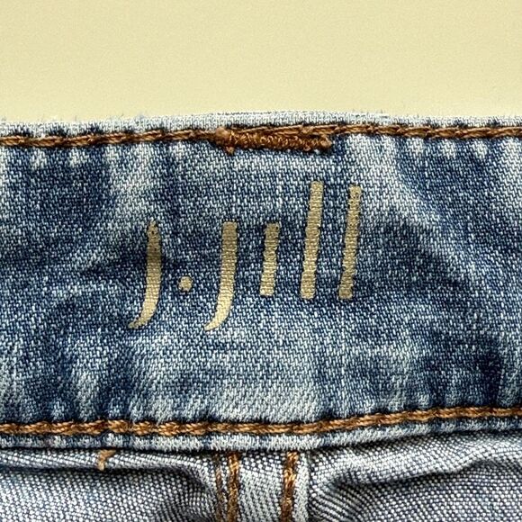 J. Jill Tried & True Fit Zip Fly Mid-rise Cropped Denim Jeans Blue Size 10 - Picture 3 of 9
